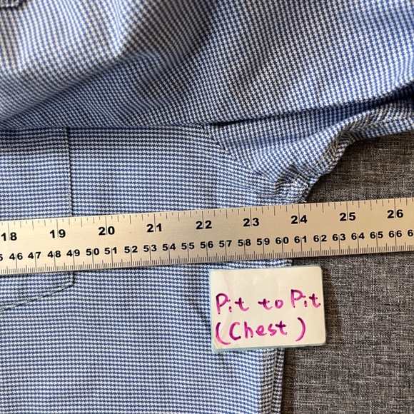 Psycho Bunny Check Button Down Long Sleeve Shirt - Men's Size L - Blue - Picture 8 of 11